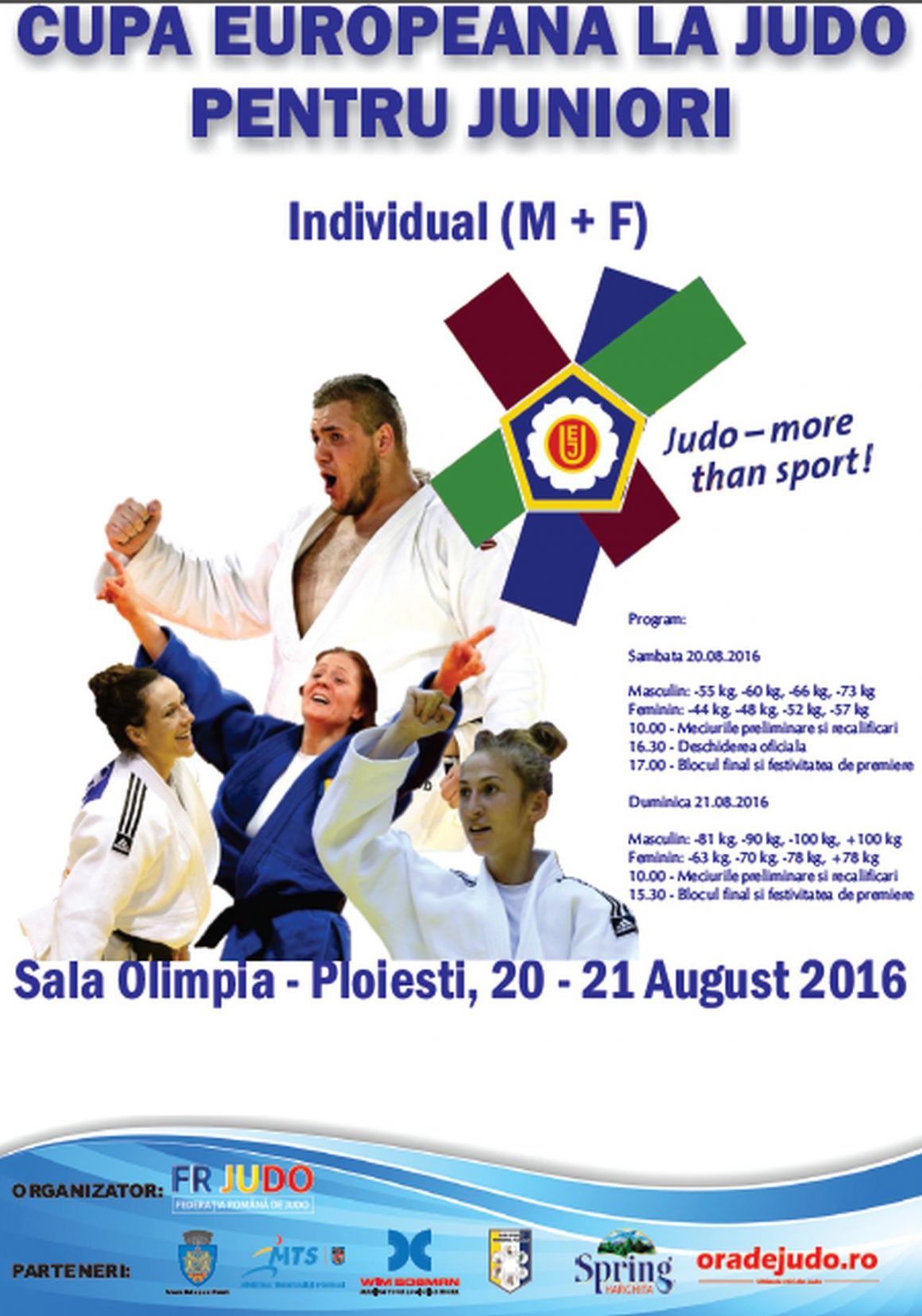 Cupa Europeană la judo pentru Juniori, în weekend, la „Olimpia”!