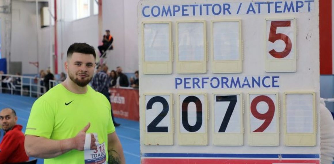 Atletul Rareş Toader, campion naţional la aruncarea greutăţii, cu „personal best”!