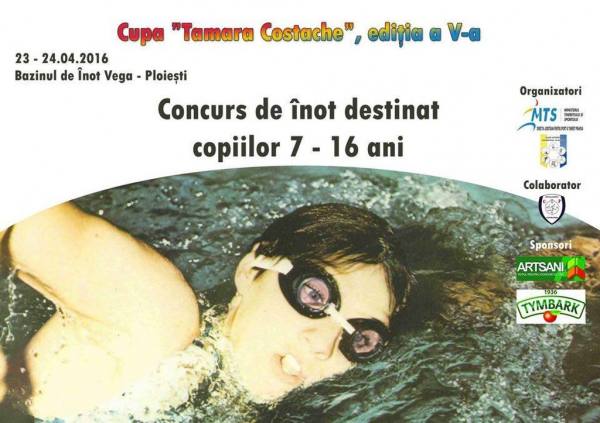 Mâine şi poimâine, a  V-a ediţie a Cupei „Tamara Costache”, la Bazinul Vega!