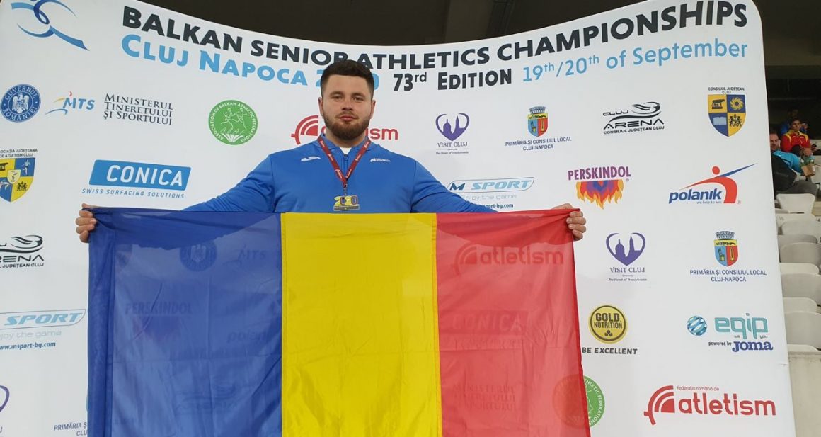 Atletul Rareş Toader, campion balcanic de seniori la „aruncarea greutăţii”!