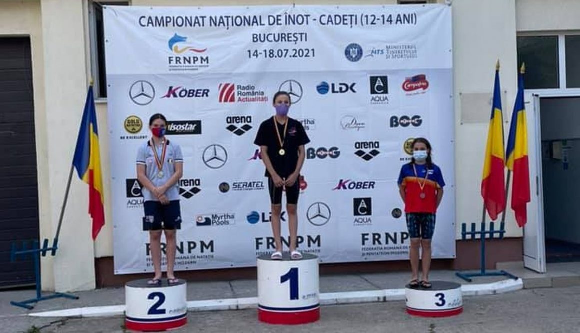 Înotătoarea Briana Păun, campioană naţională de cadeţi în proba de 400 metri liber!