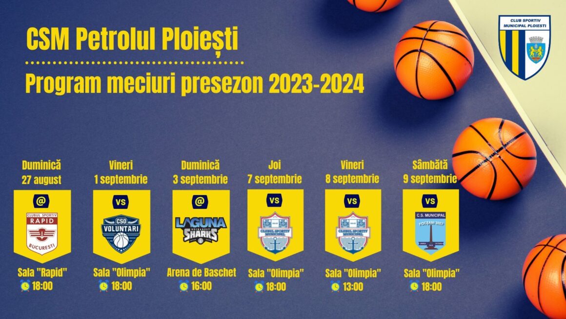 Şase meciuri amicale în presezon pentru CSM Petrolul Ploieşti!