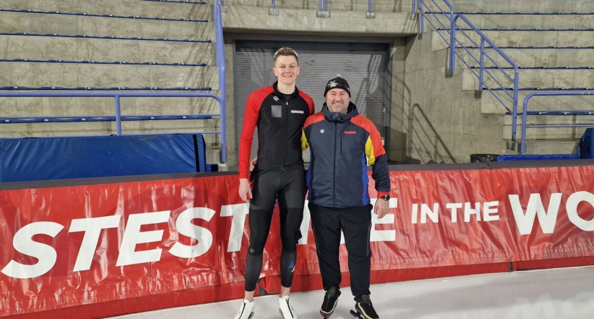 Patinaj viteză: 5 noi recorduri naţionale pentru Eduard Niţu, la „Olympic Oval Final”, de la Calgary!