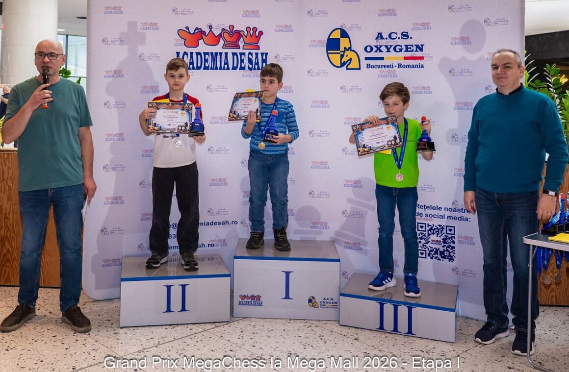 Şahiştii de la CSM Ploieşti, de două ori pe podium la Grand Prix MegaChess la Mega Mall!