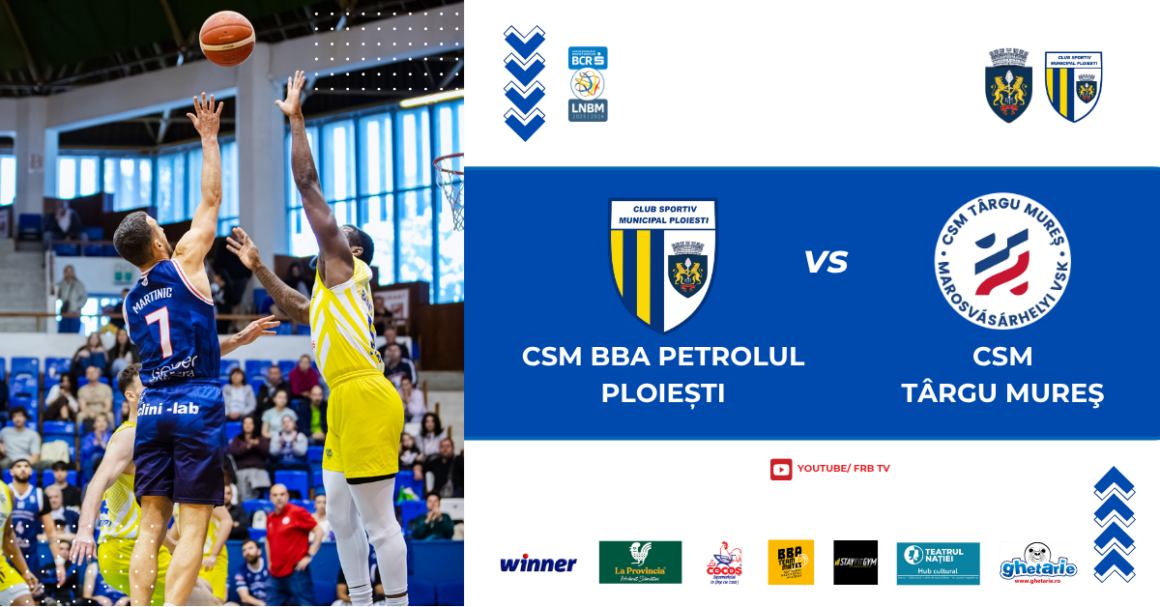 Conducem cu 2-0 şi seria CSM BBA Petrolul Ploieşti – CSM Târgu Mureş se mută, mâine seară, în „Olimpia”!