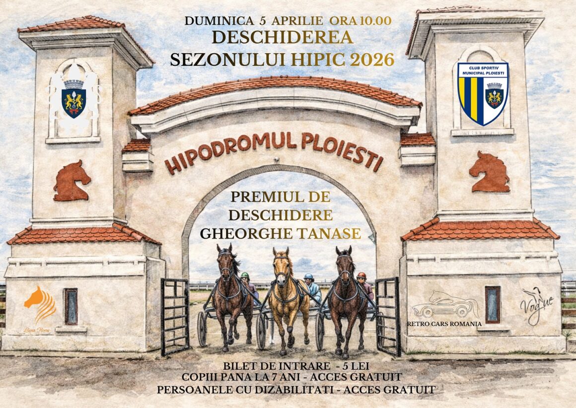 Debut de sezon pe Hipodromul Ploieşti: duminică are loc „Premiul de Deschidere – Gheorghe Tănase”!
