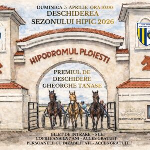 Debut de sezon pe Hipodromul Ploieşti: duminică are loc „Premiul de Deschidere – Gheorghe Tănase”!