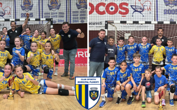 Echipele de handbal juniori 4 ale CSM Ploieşti, câştigătoare ale Campionatului Micilor Talente Roby Gas!