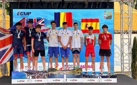 Înotătorul Fabian Păun, campion european „U19” la biatlon cu echipa României!