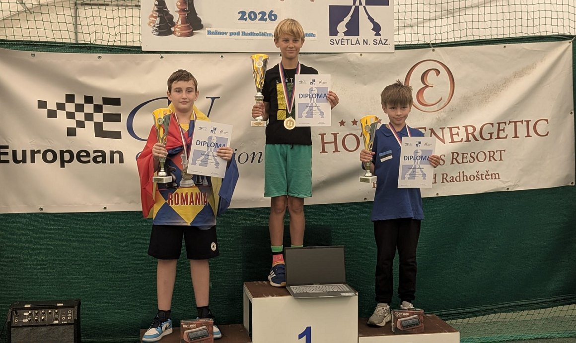 Ştefan Grigorescu, medaliat cu argint la Campionatul Uniunii Europene de Şah, din Cehia! Ştefan Grigorescu, medaliat cu argint la Campionatul Uniunii Europene de Şah, din Cehia!