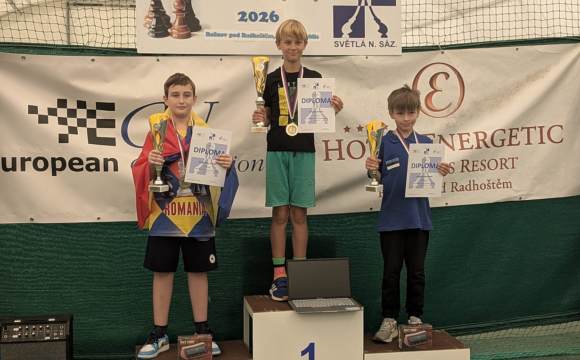 Ştefan Grigorescu, medaliat cu argint la Campionatul Uniunii Europene de Şah, din Cehia!