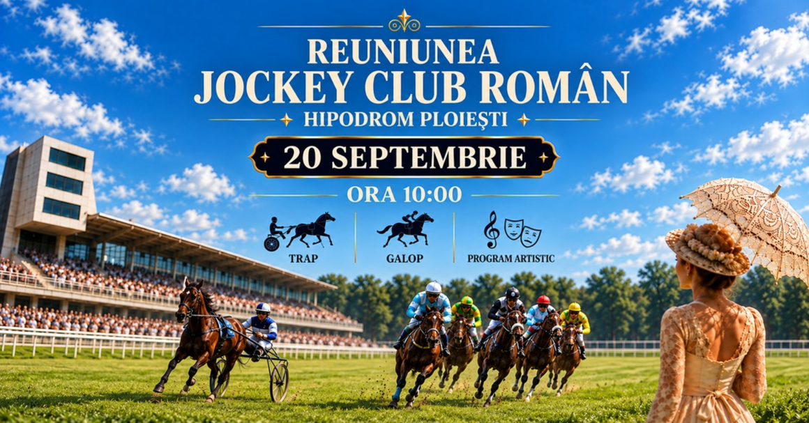 Reuniunea „Jockey Club Român” are loc, duminică, pe Hipodromul Ploieşti!