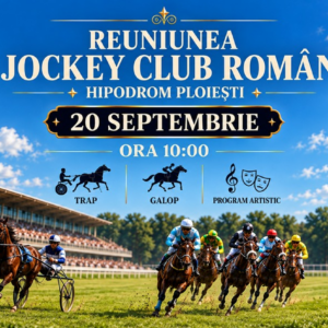 Reuniunea „Jockey Club Român” are loc, duminică, pe Hipodromul Ploieşti!