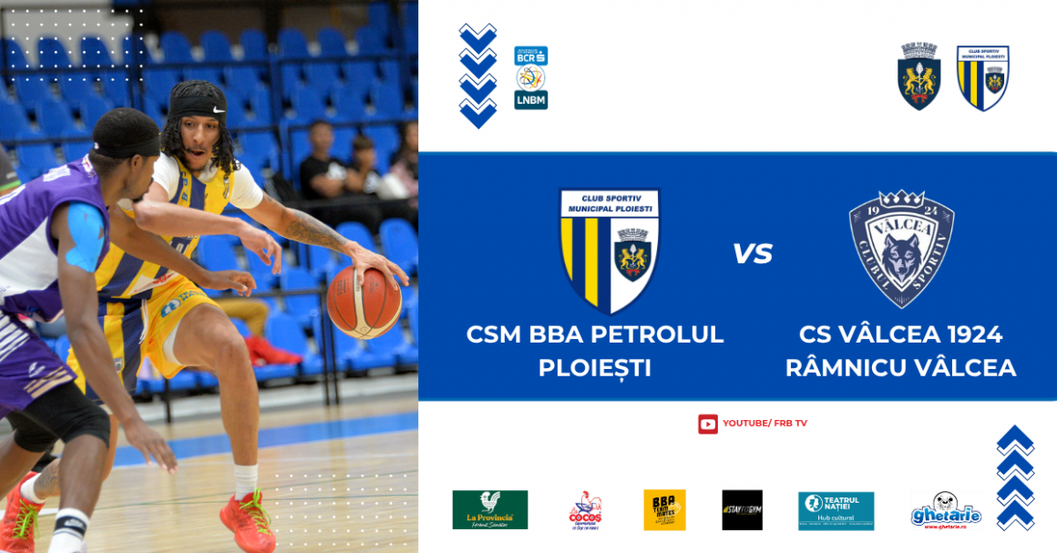 LNBM-BCR: CSM BBA Petrolul Ploieşti – CS Vâlcea se joacă mâine seară în „Arena de Baschet” LNBM-BCR: CSM BBA Petrolul Ploieşti – CS Vâlcea se joacă mâine seară în „Arena de Baschet”